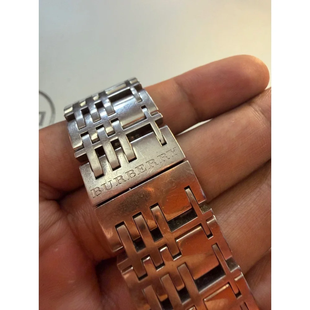Burberry BU2303 Chronograph Swiss Made Stainless Steel Watch Silver Dial 100M